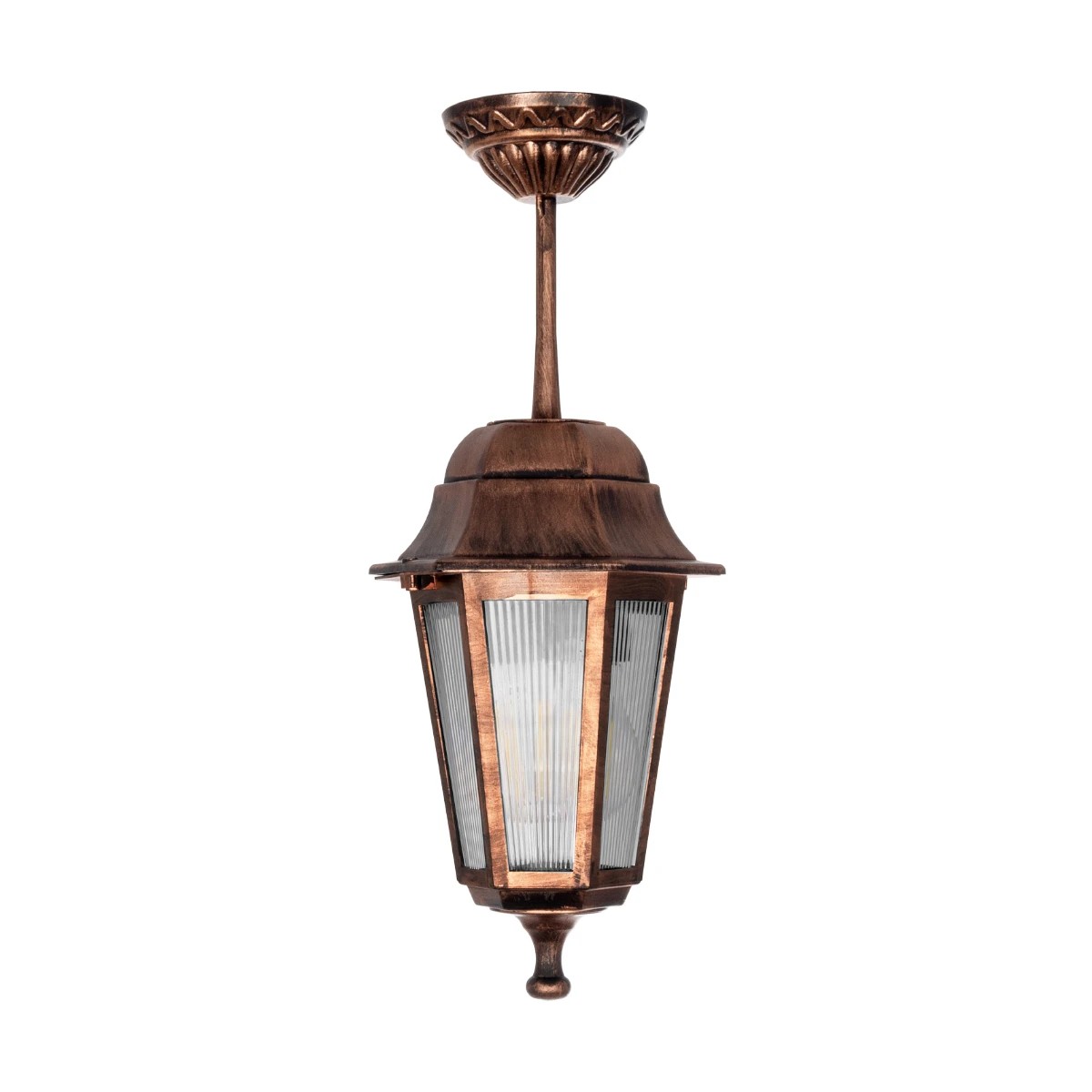 GloboStar® VITRO 203-0194 Vintage Κρεμαστό Φωτιστικό Φαναράκι Μονόφωτο 1 x E27 IP44 Χάλκινο Πλαστικό - Μ17 x Π17 x Υ28cm 4 GloboStar® VITRO 203-0194 Vintage Κρεμαστό Φωτιστικό Φαναράκι Μονόφωτο 1 x E27 IP44 Χάλκινο Πλαστικό - Μ17 x Π17 x Υ28cm - Image 3