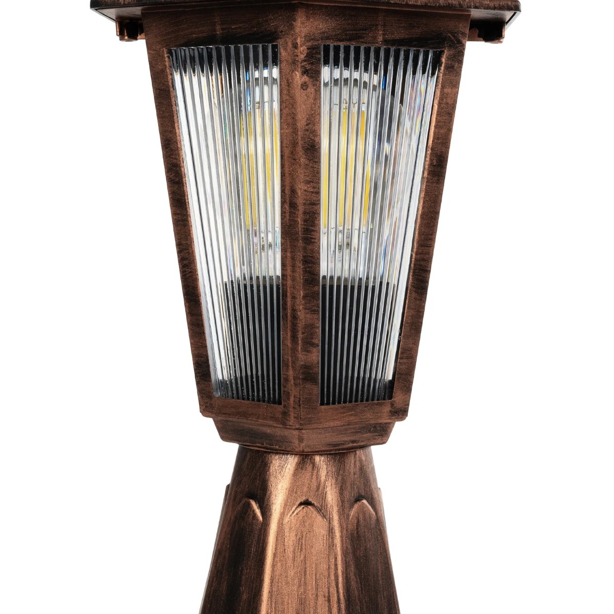 GloboStar® VITRO 203-0195 Vintage Επιδαπέδιο Φωτιστικό Φαναράκι Μονόφωτο 1 x E27 IP44 Χάλκινο & Διάφανο Πλαστικό - Μ17 x Π17 x Υ40cm 7 GloboStar® VITRO 203-0195 Vintage Επιδαπέδιο Φωτιστικό Φαναράκι Μονόφωτο 1 x E27 IP44 Χάλκινο & Διάφανο Πλαστικό - Μ17 x Π17 x Υ40cm - Image 6