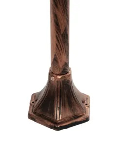 GloboStar® VITRO 203-0197 Vintage Επιδαπέδιο Φωτιστικό Κολωνάκι Κήπου Μονόφωτο 1 x E27 IP44 Χάλκινο & Διάφανο Πλαστικό - Μ17 x Π17 x Υ100cm 13 203 0197 6