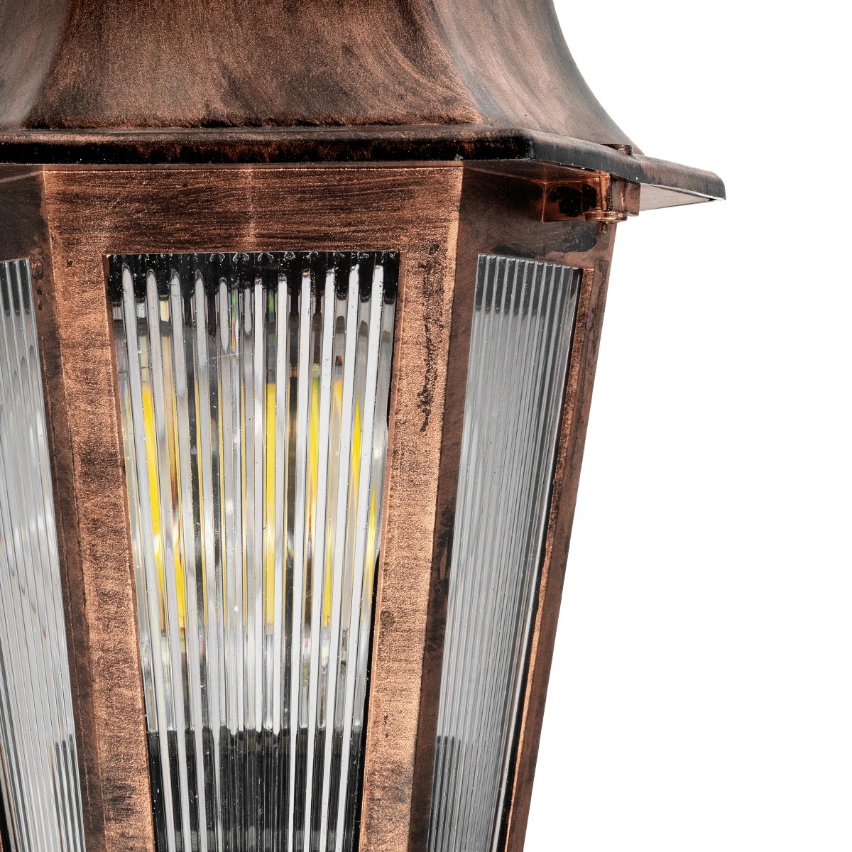 GloboStar® VITRO 203-0198 Vintage Καρφωτό Φωτιστικό Φαναράκι Μονόφωτο 1 x E27 IP44 Χάλκινο & Διάφανο Πλαστικό - Μ17 x Π17 x Υ55cm 6 GloboStar® VITRO 203-0198 Vintage Καρφωτό Φωτιστικό Φαναράκι Μονόφωτο 1 x E27 IP44 Χάλκινο & Διάφανο Πλαστικό - Μ17 x Π17 x Υ55cm - Image 5