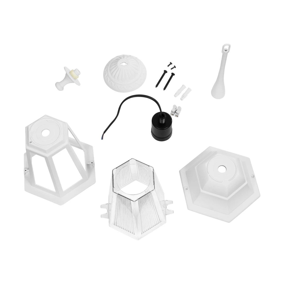 GloboStar® VITRO 203-0199 Vintage Κρεμαστό Φωτιστικό Φαναράκι Μονόφωτο 1 x E27 IP44 Λευκό Πλαστικό - Μ17 x Π17 x Υ28cm 8 GloboStar® VITRO 203-0199 Vintage Κρεμαστό Φωτιστικό Φαναράκι Μονόφωτο 1 x E27 IP44 Λευκό Πλαστικό - Μ17 x Π17 x Υ28cm - Image 7