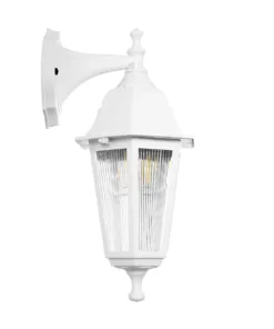 GloboStar® VITRO 203-0201 Vintage Επιτοίχιο Φωτιστικό Φαναράκι Μονόφωτο 1 x E27 IP44 Λευκό Πλαστικό - Μ17 x Π20 x Υ36cm 11 203 0201 4