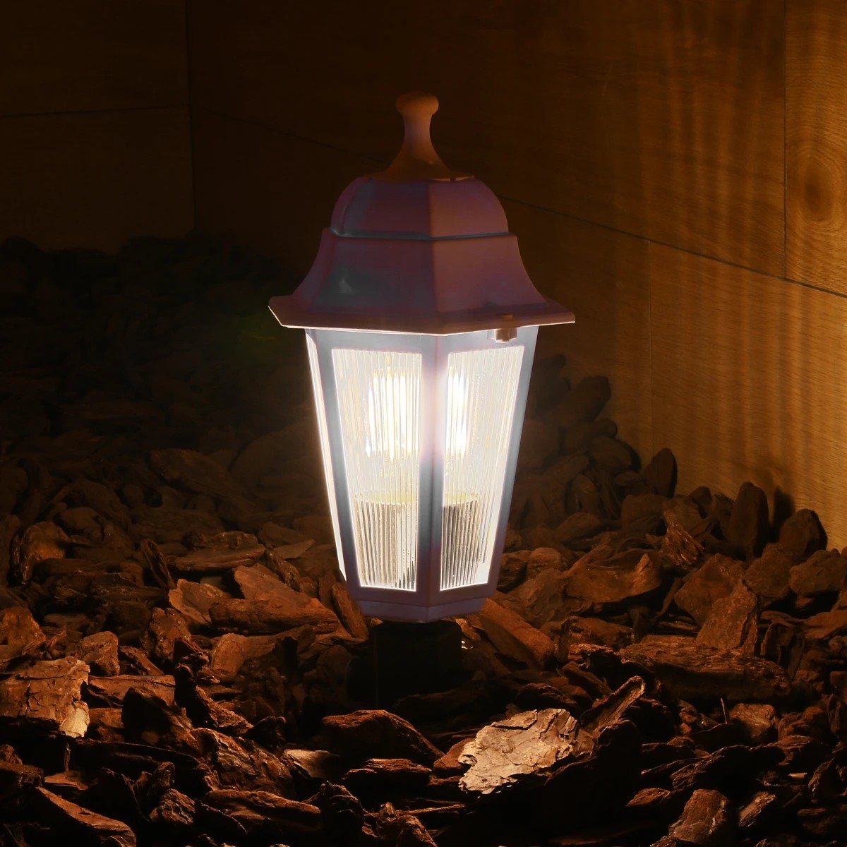 GloboStar® VITRO 203-0203 Vintage Καρφωτό Φωτιστικό Φαναράκι Μονόφωτο 1 x E27 IP44 Λευκό & Διάφανο Πλαστικό - Μ17 x Π17 x Υ55cm 3 GloboStar® VITRO 203-0203 Vintage Καρφωτό Φωτιστικό Φαναράκι Μονόφωτο 1 x E27 IP44 Λευκό & Διάφανο Πλαστικό - Μ17 x Π17 x Υ55cm - Image 2