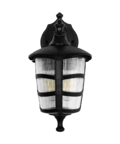GloboStar® ZARDIN 203-0206 Vintage Επιτοίχιο Φωτιστικό Φαναράκι Μονόφωτο 1 x E27 IP44 Μαύρο Πλαστικό - Μ17 x Π22 x Υ30cm 10 203 0206 3