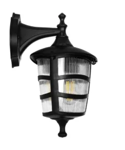 GloboStar® ZARDIN 203-0206 Vintage Επιτοίχιο Φωτιστικό Φαναράκι Μονόφωτο 1 x E27 IP44 Μαύρο Πλαστικό - Μ17 x Π22 x Υ30cm 11 203 0206 4