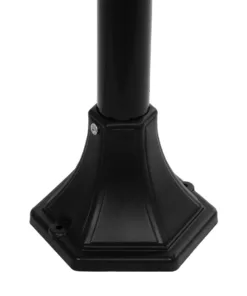 GloboStar® ZARDIN 203-0207 Vintage Επιδαπέδιο Φωτιστικό Κολωνάκι Κήπου Μονόφωτο 1 x E27 IP44 Μαύρο & Διάφανο Πλαστικό - Μ17 x Π17 x Υ92cm 13 203 0207 6