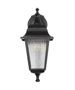 GloboStar® SOLME 203-0211 Vintage Επιτοίχιο Φωτιστικό Φαναράκι Μονόφωτο 1 x E27 IP44 Μαύρο Πλαστικό - Μ15 x Π20 x Υ35cm 10 203 0211 3