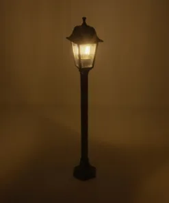 Alternative view of GloboStar® SOLME 203-0212 Vintage Επιδαπέδιο Φωτιστικό Κολωνάκι Κήπου Μονόφωτο 1 x E27 IP44 Μαύρο & Διάφανο Πλαστικό - Μ22 x Π22 x Υ100cm