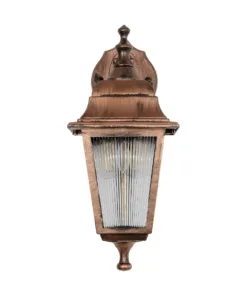 GloboStar® SOLME 203-0216 Vintage Επιτοίχιο Φωτιστικό Φαναράκι Μονόφωτο 1 x E27 IP44 Χάλκινο Πλαστικό - Μ19 x Π20 x Υ35cm 10 203 0216 3