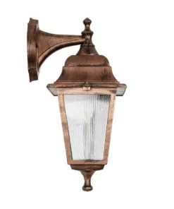 GloboStar® SOLME 203-0216 Vintage Επιτοίχιο Φωτιστικό Φαναράκι Μονόφωτο 1 x E27 IP44 Χάλκινο Πλαστικό - Μ19 x Π20 x Υ35cm 11 203 0216 4