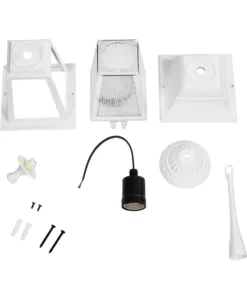 GloboStar® SOLME 203-0219 Vintage Κρεμαστό Φωτιστικό Φαναράκι Μονόφωτο 1 x E27 IP44 Λευκό Πλαστικό Σώμα - Μ15 x Π15 x Υ27cm 14 203 0219 7