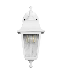 GloboStar® SOLME 203-0221 Vintage Επιτοίχιο Φωτιστικό Φαναράκι Μονόφωτο 1 x E27 IP44 Λευκό Πλαστικό - Μ15 x Π20 x Υ35cm 10 203 0221 3