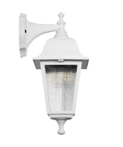 GloboStar® SOLME 203-0221 Vintage Επιτοίχιο Φωτιστικό Φαναράκι Μονόφωτο 1 x E27 IP44 Λευκό Πλαστικό - Μ15 x Π20 x Υ35cm 11 203 0221 4