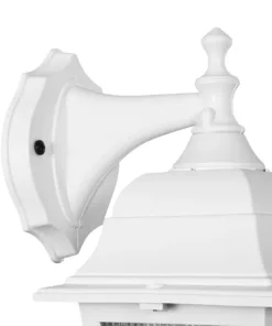 GloboStar® SOLME 203-0221 Vintage Επιτοίχιο Φωτιστικό Φαναράκι Μονόφωτο 1 x E27 IP44 Λευκό Πλαστικό - Μ15 x Π20 x Υ35cm 12 203 0221 5