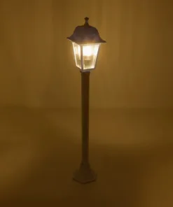 Alternative view of GloboStar® SOLME 203-0222 Vintage Επιδαπέδιο Φωτιστικό Κολωνάκι Κήπου Μονόφωτο 1 x E27 IP44 Λευκό & Διάφανο Πλαστικό - Μ22 x Π22 x Υ100cm