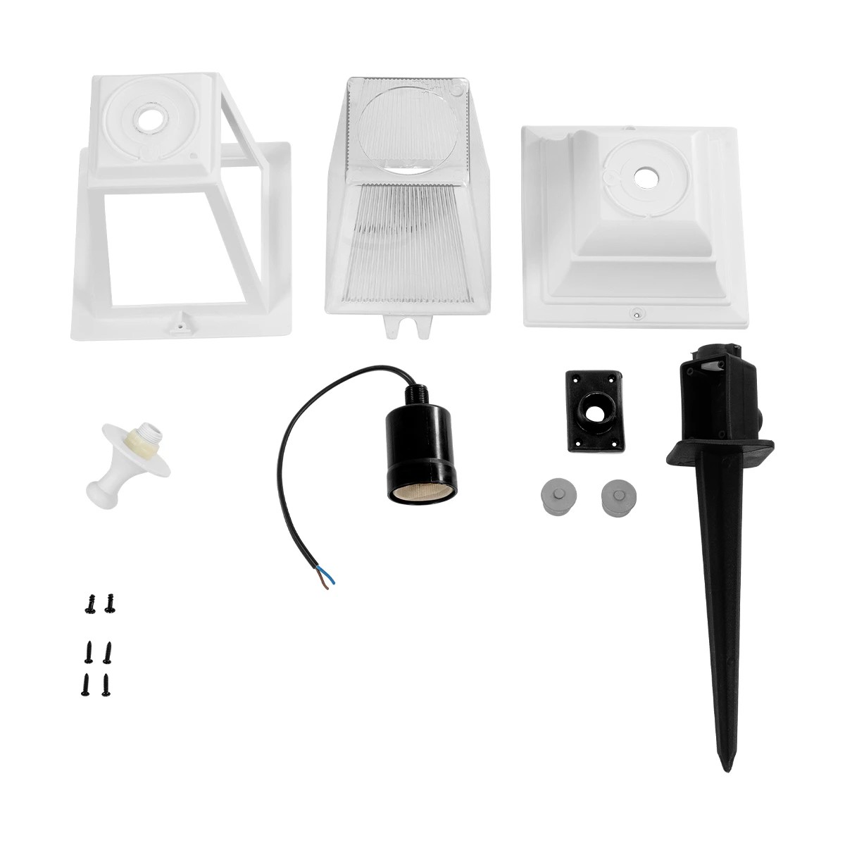 GloboStar® SOLME 203-0223 Vintage Καρφωτό Φωτιστικό Φαναράκι Μονόφωτο 1 x E27 IP44 Λευκό & Διάφανο Πλαστικό - Μ22 x Π22 x Υ35cm 8 GloboStar® SOLME 203-0223 Vintage Καρφωτό Φωτιστικό Φαναράκι Μονόφωτο 1 x E27 IP44 Λευκό & Διάφανο Πλαστικό - Μ22 x Π22 x Υ35cm - Image 7