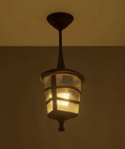 Alternative view of GloboStar® ZARDIN 203-0224 Vintage Κρεμαστό Φωτιστικό Φαναράκι Μονόφωτο 1 x E27 IP44 Χάλκινο Πλαστικό - Μ17 x Π17 x Υ42cm