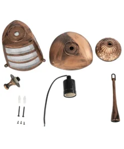 GloboStar® ZARDIN 203-0224 Vintage Κρεμαστό Φωτιστικό Φαναράκι Μονόφωτο 1 x E27 IP44 Χάλκινο Πλαστικό - Μ17 x Π17 x Υ42cm 14 203 0224 7