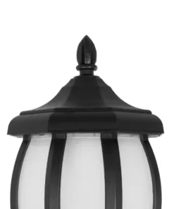 GloboStar® VERDI 203-0229 Vintage Επιτοίχιο Φωτιστικό Φαναράκι Μονόφωτο 1 x E27 IP44 Μαύρο Πλαστικό - Μ18 x Π25 x Υ40cm 12 203 0229 5