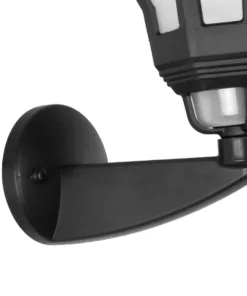 GloboStar® VERDI 203-0229 Vintage Επιτοίχιο Φωτιστικό Φαναράκι Μονόφωτο 1 x E27 IP44 Μαύρο Πλαστικό - Μ18 x Π25 x Υ40cm 13 203 0229 6