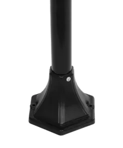 GloboStar® VERDI 203-0230 Vintage Επιδαπέδιο Φωτιστικό Κολωνάκι Κήπου Μονόφωτο 1 x E27 IP44 Μαύρο & Διάφανο Πλαστικό - Μ17 x Π17 x Υ104cm 13 203 0230 6
