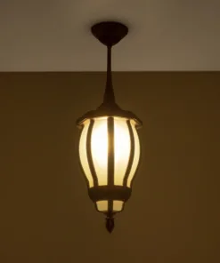 Alternative view of GloboStar® VERDI 203-0234 Vintage Κρεμαστό Φωτιστικό Φαναράκι Μονόφωτο 1 x E27 IP44 Χάλκινο Πλαστικό - Μ18 x Π18 x Υ33cm