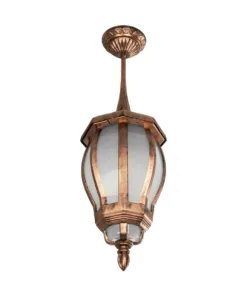 GloboStar® VERDI 203-0234 Vintage Κρεμαστό Φωτιστικό Φαναράκι Μονόφωτο 1 x E27 IP44 Χάλκινο Πλαστικό - Μ18 x Π18 x Υ33cm 11 203 0234 4