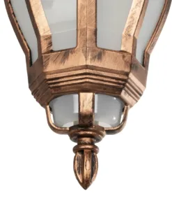 GloboStar® VERDI 203-0234 Vintage Κρεμαστό Φωτιστικό Φαναράκι Μονόφωτο 1 x E27 IP44 Χάλκινο Πλαστικό - Μ18 x Π18 x Υ33cm 12 203 0234 5