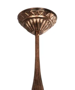 GloboStar® VERDI 203-0234 Vintage Κρεμαστό Φωτιστικό Φαναράκι Μονόφωτο 1 x E27 IP44 Χάλκινο Πλαστικό - Μ18 x Π18 x Υ33cm 13 203 0234 6