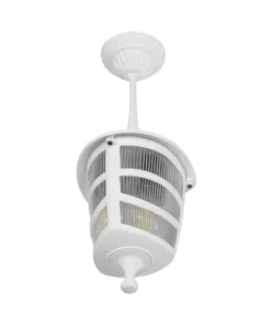 GloboStar® ZARDIN 203-0237 Vintage Κρεμαστό Φωτιστικό Φαναράκι Μονόφωτο 1 x E27 IP44 Λευκό Πλαστικό - Μ17 x Π17 x Υ22cm 11 203 0237 4