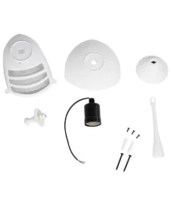 GloboStar® ZARDIN 203-0237 Vintage Κρεμαστό Φωτιστικό Φαναράκι Μονόφωτο 1 x E27 IP44 Λευκό Πλαστικό - Μ17 x Π17 x Υ22cm 14 203 0237 7