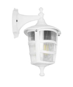 GloboStar® ZARDIN 203-0239 Vintage Επιτοίχιο Φωτιστικό Φαναράκι Μονόφωτο 1 x E27 IP44 Λευκό Πλαστικό - Μ17 x Π21 x Υ30cm 11 203 0239 4