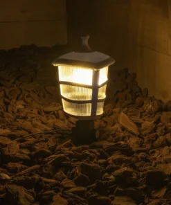 Alternative view of GloboStar® ZARDIN 203-0241 Vintage Καρφωτό Φωτιστικό Φαναράκι Μονόφωτο 1 x E27 IP44 Λευκό & Διάφανο Πλαστικό - Μ17 x Π17 x Υ49cm