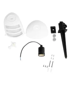 GloboStar® ZARDIN 203-0241 Vintage Καρφωτό Φωτιστικό Φαναράκι Μονόφωτο 1 x E27 IP44 Λευκό & Διάφανο Πλαστικό - Μ17 x Π17 x Υ49cm 14 203 0241 7