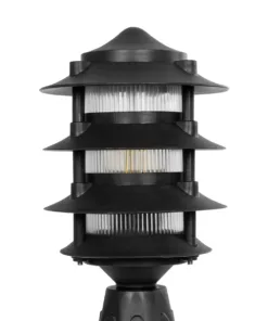 GloboStar® LANTERNA 203-0243 Μοντέρνο Επιδαπέδιο Φωτιστικό Φαναράκι Μονόφωτο 1 x E27 IP44 Μαύρο & Διάφανο Πλαστικό - Μ16 x Π16 x Υ35cm 12 203 0243 5