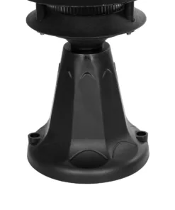 GloboStar® LANTERNA 203-0243 Μοντέρνο Επιδαπέδιο Φωτιστικό Φαναράκι Μονόφωτο 1 x E27 IP44 Μαύρο & Διάφανο Πλαστικό - Μ16 x Π16 x Υ35cm 13 203 0243 6