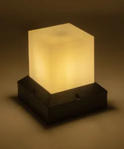 Alternative view of GloboStar® CUBIX 203-0245 Μοντέρνο Επιδαπέδιο Φωτιστικό Μονόφωτο 1 x E27 IP44 Μαύρο Πλαστικό - Μ22.5 x Π22.5 x Υ25cm