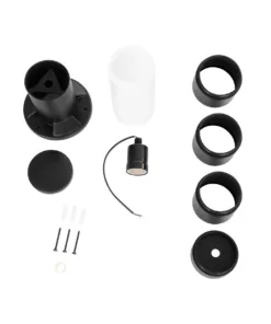 GloboStar® GARDENIO 203-0251 Μοντέρνο Επιδαπέδιο Φωτιστικό Κολωνάκι Κήπου Μονόφωτο 1 x E27 IP44 Μαύρο Πλαστικό - Μ15 x Π15 x Υ56cm 14 203 0251 7