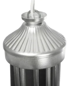 GLOBOSTAR® TRITON 203-0255 Vintage Κρεμαστό Φωτιστικό Οροφής με Ντουί 5 x E27 AC 220-240V IP20 - Ασημί & Γκρι - Μ50 x Π50 x Υ48cm 20 203 0255 10