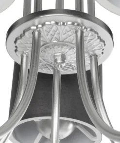 GLOBOSTAR® TRITON 203-0255 Vintage Κρεμαστό Φωτιστικό Οροφής με Ντουί 5 x E27 AC 220-240V IP20 - Ασημί & Γκρι - Μ50 x Π50 x Υ48cm 18 203 0255 8