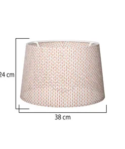 Alternative view of GloboStar® COVER 203-0263 Μοντέρνο Φωτιστικό Καπέλο Μπέζ Διάτρητο Ύφασμα - Μ38 x Π38 x Υ30cm