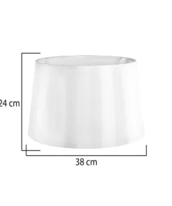 Alternative view of GloboStar® COVER 203-0266 Μοντέρνο Φωτιστικό Καπέλο Λευκό Ύφασμα - Μ38 x Π38 x Υ30cm