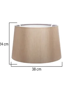 Alternative view of GloboStar® COVER 203-0267 Μοντέρνο Φωτιστικό Καπέλο Καφέ Ύφασμα - Μ38 x Π38 x Υ30cm