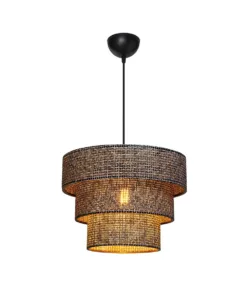 Alternative view of GLOBOSTAR® LEVEL 203-0276 Μοντέρνο Κρεμαστό Φωτιστικό Οροφής με Ντουί 1 x E27 AC 220-240V IP20 - Γκρι - Μ38 x Π38 x Υ30cm