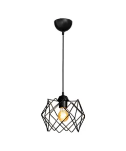 Alternative view of GLOBOSTAR® VORTEX 203-0277 Μοντέρνο Κρεμαστό Φωτιστικό Οροφής με Ντουί 1 x E27 AC 220-240V IP20 - Μαύρο - Μ23.5 x Π23.5 x Υ20cm