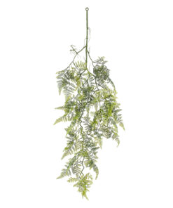 GloboStar® GloboStar® Artificial Garden FERN HANGING BRANCH 20410 Τεχνητό Διακοσμητικό Κρεμαστό Φυτό Φτέρη Υ89cm
