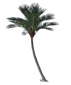 GloboStar® GloboStar® Artificial Garden CURVED COCONUT PALM TREE 20443 Τεχνητό Διακοσμητικό Κυρτό Φοινικόδεντρο Κοκοφοίνικας Εξωτερικού Χώρου IP68 UV Certified Protection Υ400cm