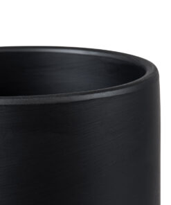 GloboStar® Artificial Garden ELAFONISOS 20446 Πήλινο Κεραμικό Κασπώ Γλάστρα - Flower Pot Μαύρο με Χρυσό Φ15cm x Υ15cm 20 20446 8