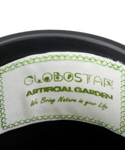 GloboStar® Artificial Garden ELAFONISOS 20446 Πήλινο Κεραμικό Κασπώ Γλάστρα - Flower Pot Μαύρο με Χρυσό Φ15cm x Υ15cm 21 20446 9