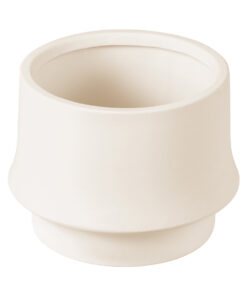 Alternative view of GloboStar® Artificial Garden VENICE 20448 Πήλινο Κεραμικό Κασπώ Γλάστρα - Flower Pot Μπεζ  Φ17cm x Υ15cm